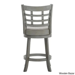 Arias Swivel Upholstered Counter And Bar Stool With Solid Wood Frame