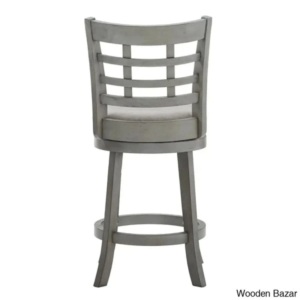 Arias Swivel Upholstered Counter And Bar Stool With Solid Wood Frame
