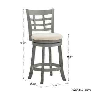 Arias Swivel Upholstered Counter And Bar Stool With Solid Wood Frame