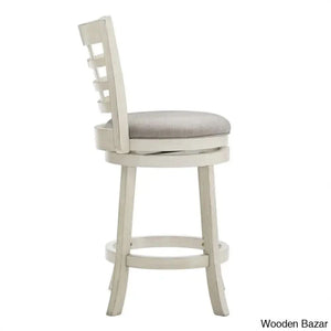 Arias Swivel Upholstered Counter And Bar Stool With Solid Wood Frame