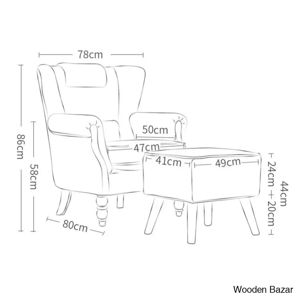 Chairs with ottaman