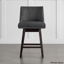 Arvelle Swivel Counter & Bar Stool (Set Of 2) Polyester Blend-Charcoal Gray / (30’’ Seat Height)