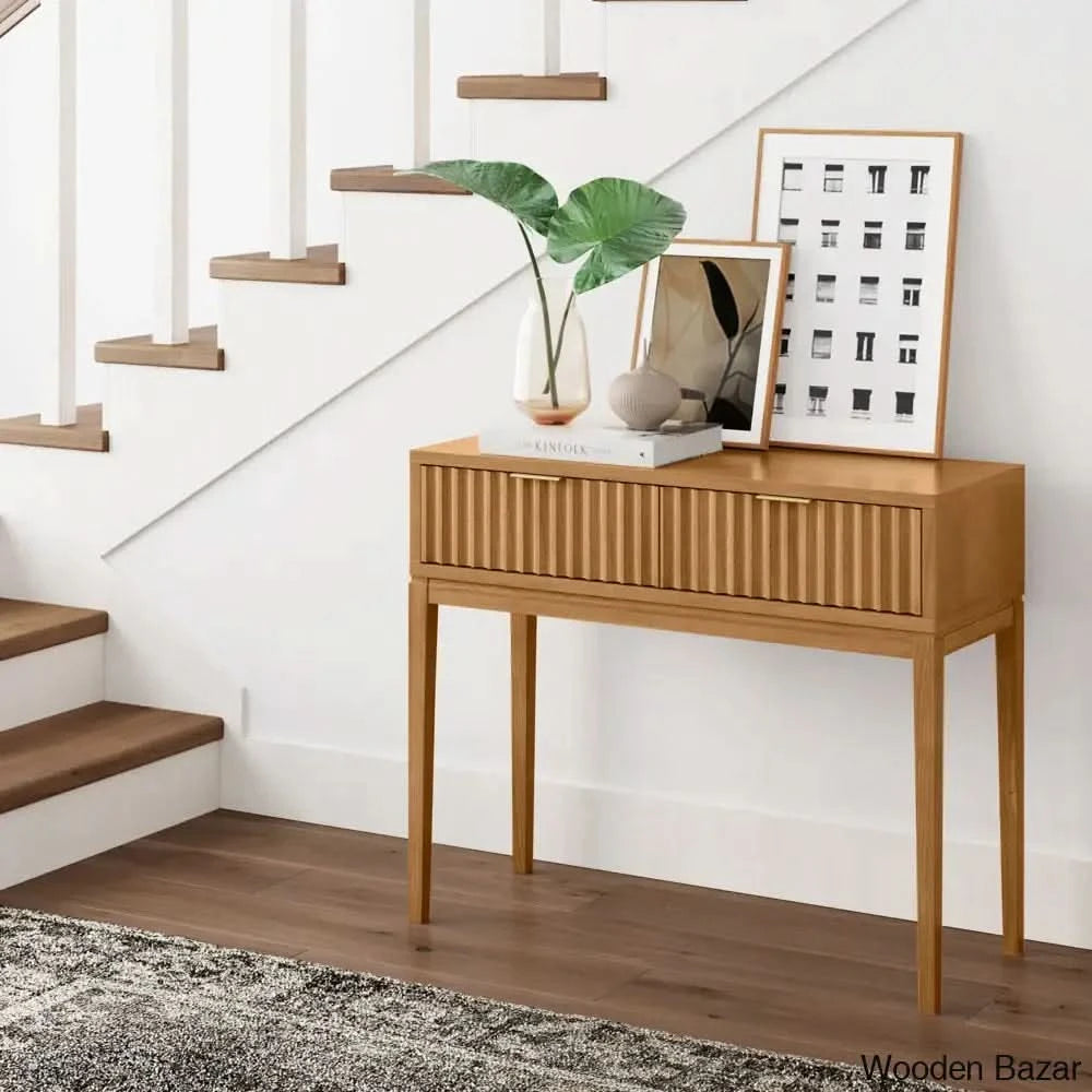 Wood End Table - Console Table