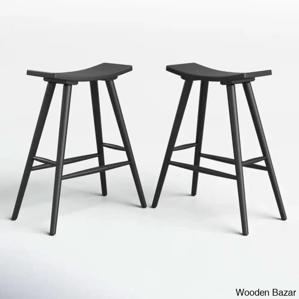 Ashrays Swivel 24.25’’ Counter And Bar Stool (Set Of 2) Black