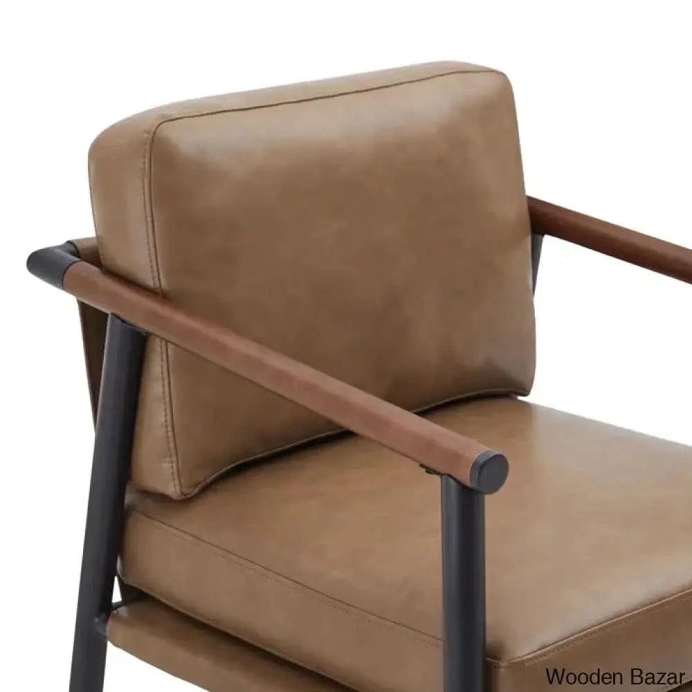 Atiko Swivel Upholstered 27.2’’ Counter And Bar Stool With Metal Frame (Set Of 2) Saddle Brown