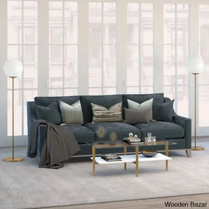 Aurray Glass Top Coffee And Center Table
