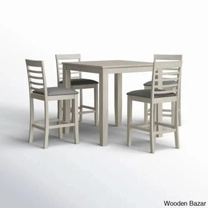 Axes New 4 Seater Wooden Dining Table Set- Bazar