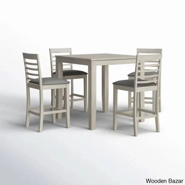 Axes New 4 Seater Wooden Dining Table Set- Bazar