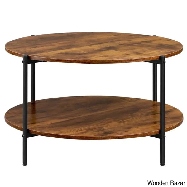 Aydenin Vintage 33’’ Round Coffee And Center Table Storage