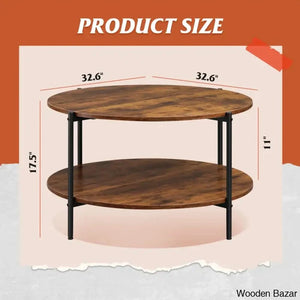 Aydenin Vintage 33’’ Round Coffee And Center Table Storage