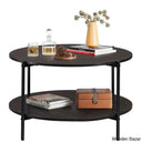 Aydenin Vintage 33’’ Round Coffee And Center Table Storage Charcoal Black