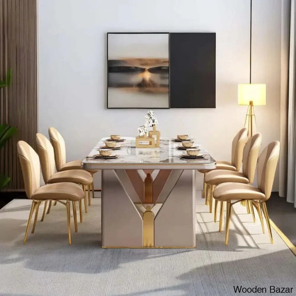 Ayers 6 Seater & 8 New Double Pedestal Dining Set - Wooden Bazar Seater