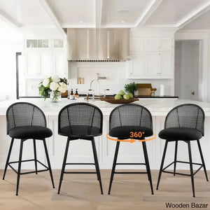 Ayidenc Swivel Boucle Upholstered Counter & Bar Stool (Set Of 3)