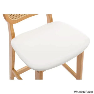 Azaraho Swivel Solid Wood 25.5’’ Counter And Bar Stool (Set Of 2)