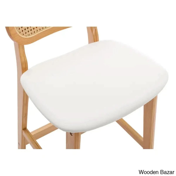 Azaraho Swivel Solid Wood 25.5’’ Counter And Bar Stool (Set Of 2)