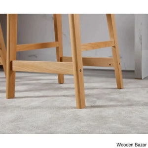 Azaraho Swivel Solid Wood 25.5’’ Counter And Bar Stool (Set Of 2)