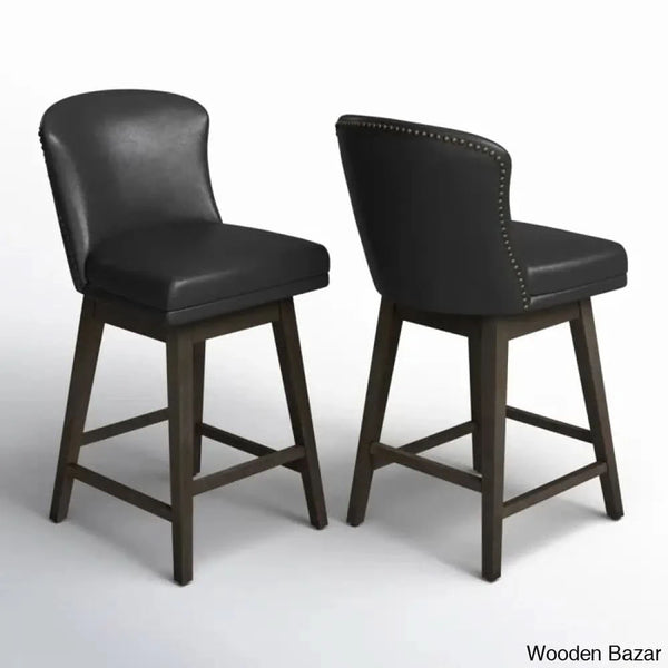 Azenaz Swivel 26’’ Counter And Bar Stool (Set Of 2)