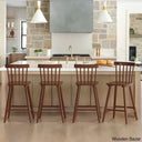 Baggetto Swivel Solid Wood Counter And Bar Stool Walnut / (24’’ Seat Height) 2