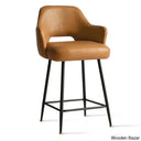 Balbonaz Upholstered Counter Stool With Arms Brown / 1 Piece