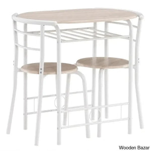 Balder Stylish 2 Seater Dining Table Set - Wooden Bazar