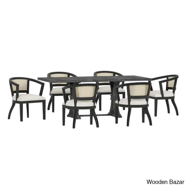 Barlow 6 Seater New Extendable Trestle Dining Set