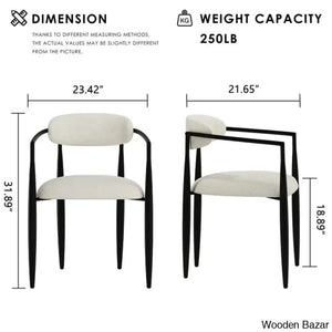 Barric Sintered Stone Table With 8 Luxurious Fabric Chairs - Wooden Bazar