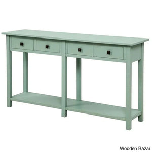 Batotana 59’’ Rustic Distressed Console Table With 4 Drawers And Shelf Entryway Sofa