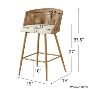 Bay Swivel Upholstered Arm Counter And Bar Stool (Set Of 2)