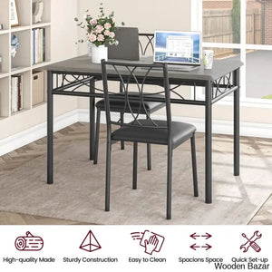 Bayard New 4 Seater Dining Set With Upholstered Chair (Set Of 5)
