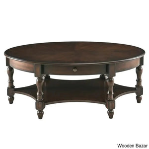 Bebi Luxury Round Coffee And Center Table - Wooden Bazar