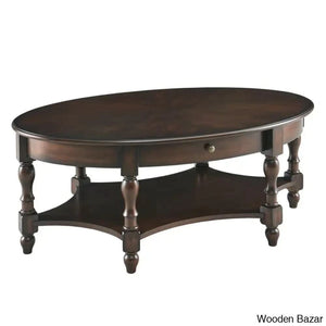 Bebi Luxury Round Coffee And Center Table - Wooden Bazar