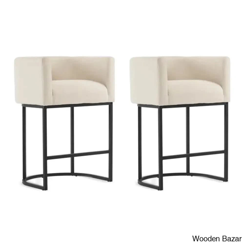 Bechtoldo Upholstered 27’’ Counter And Bar Stool (Set Of 2)