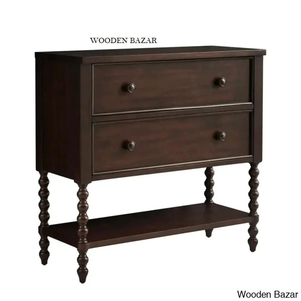 Curved Wood Accent Table - Console Table
