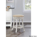 Beedley Swivel Upholstered 26’’ Counter And Bar Stool With Solid Wood Frame (Set Of 2) White