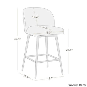 Benedito Swivel 27.1’’ Counter Stool (Set Of 3)