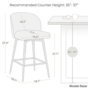Benedito Swivel 27.1’’ Counter Stool (Set Of 3)