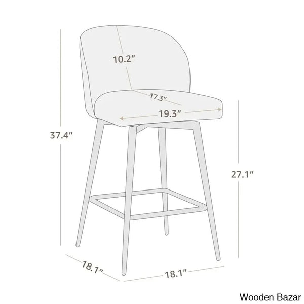 Benedito Swivel 27.1’’ Counter Stool (Set Of 3)