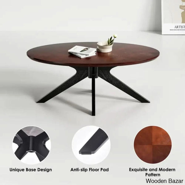 Berglined Solid Wood Single Coffee And Center Table