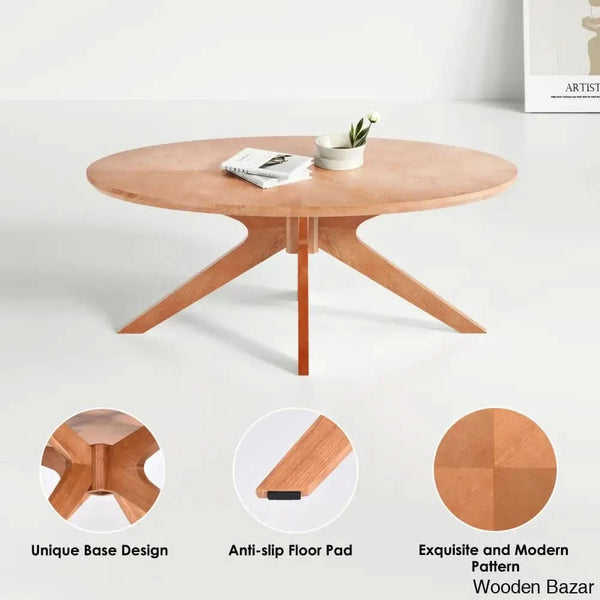 Berglined Solid Wood Single Coffee And Center Table
