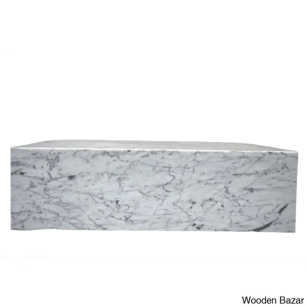 Betec Marble Block Coffee And Center Table - Carrara