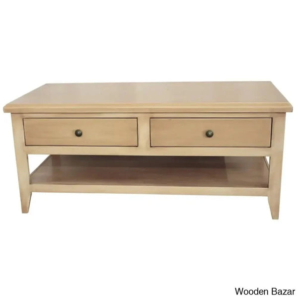 Beth Solid Wood Coffee And Center Table