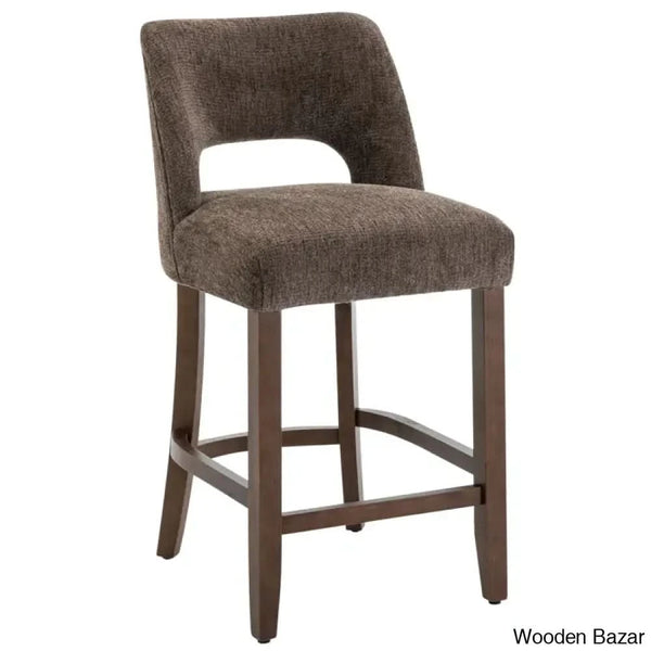 Bistoz Upholstered Sitting Counter And Bar Stool - Wooden Bazar