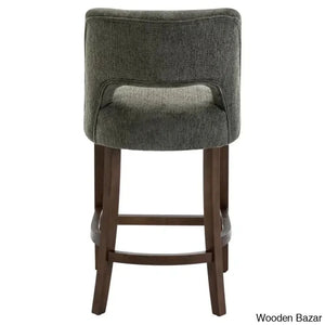 Bistoz Upholstered Sitting Counter And Bar Stool - Wooden Bazar
