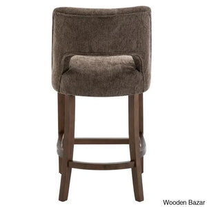 Bistoz Upholstered Sitting Counter And Bar Stool - Wooden Bazar