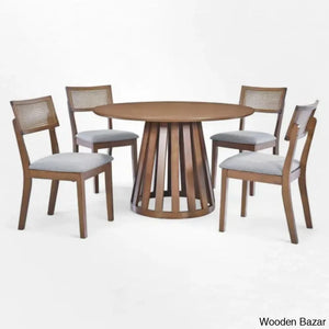 Blackburn 4 Seater Dining Table Set - Wooden Bazar
