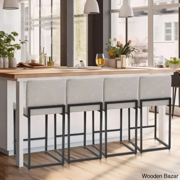 Boisev Swivel Upholstered 24’’ Counter And Bar Stool With Metal Frame (Set Of 2)