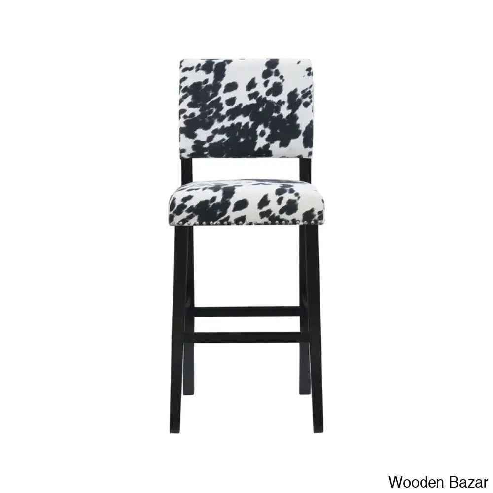 Boyabato Swivel Upholstered Nailhead Trim Counter And Bar Stool Black / (30’’ Seat Height)