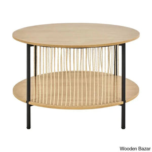 Bradhamz Boho Natural Fiber Rope Coffee And Center Table Set