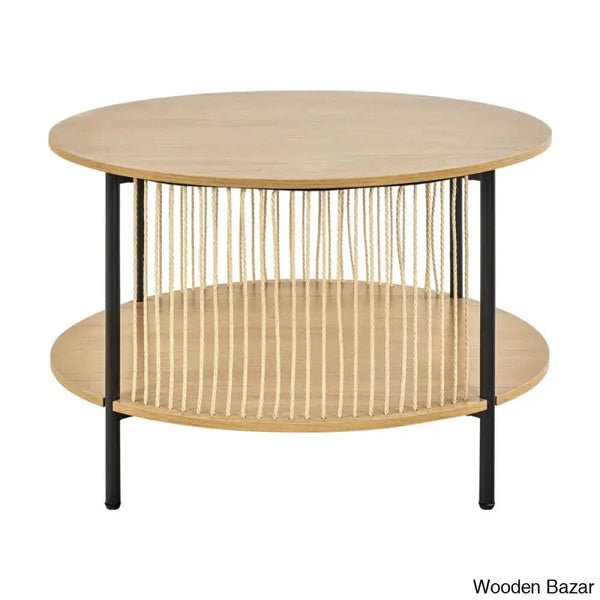 Bradhamz Boho Natural Fiber Rope Coffee And Center Table Set