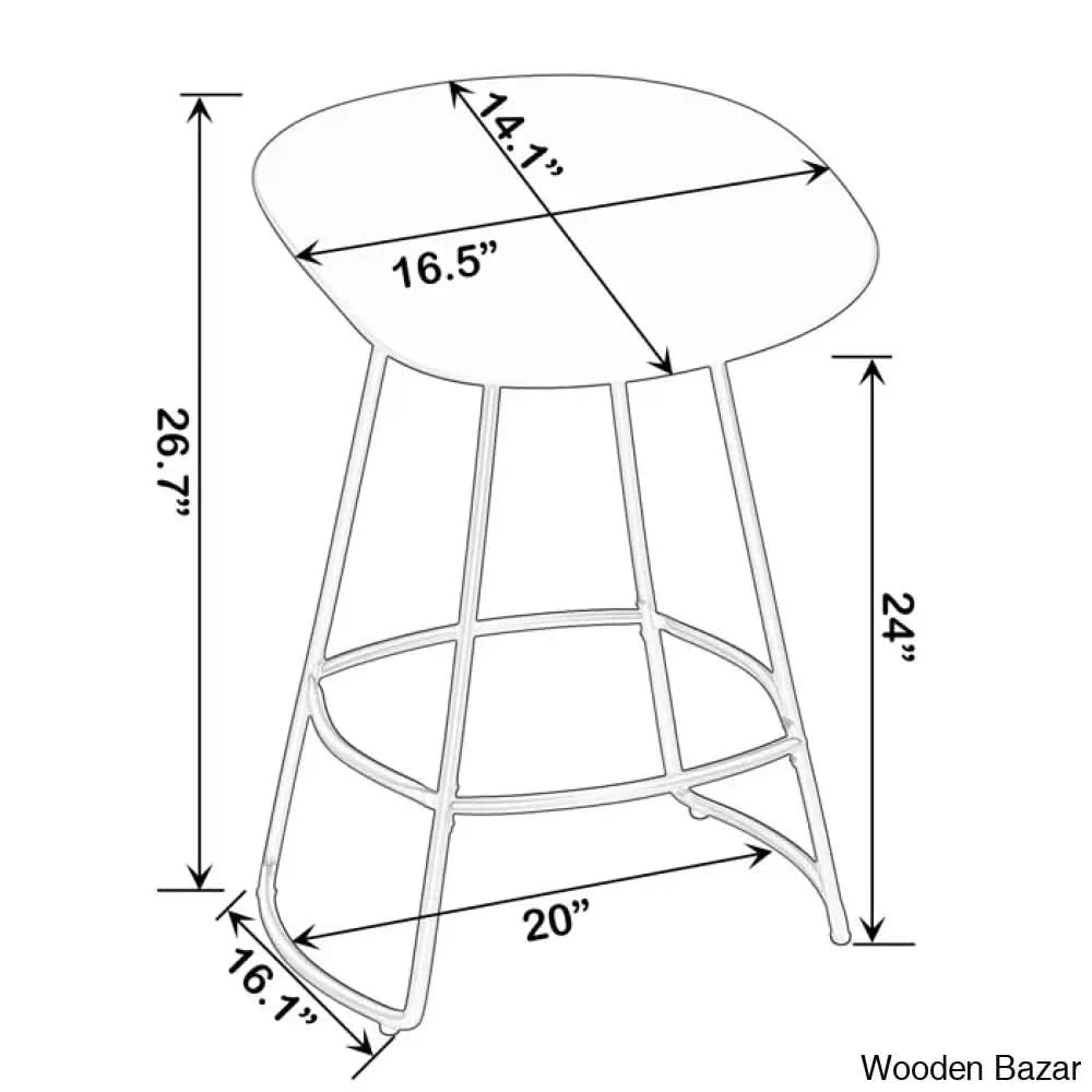 Braleno Swivel Counter And Bar Stool With Metal Frame (Set Of 4) Black / (26” Seat Height)